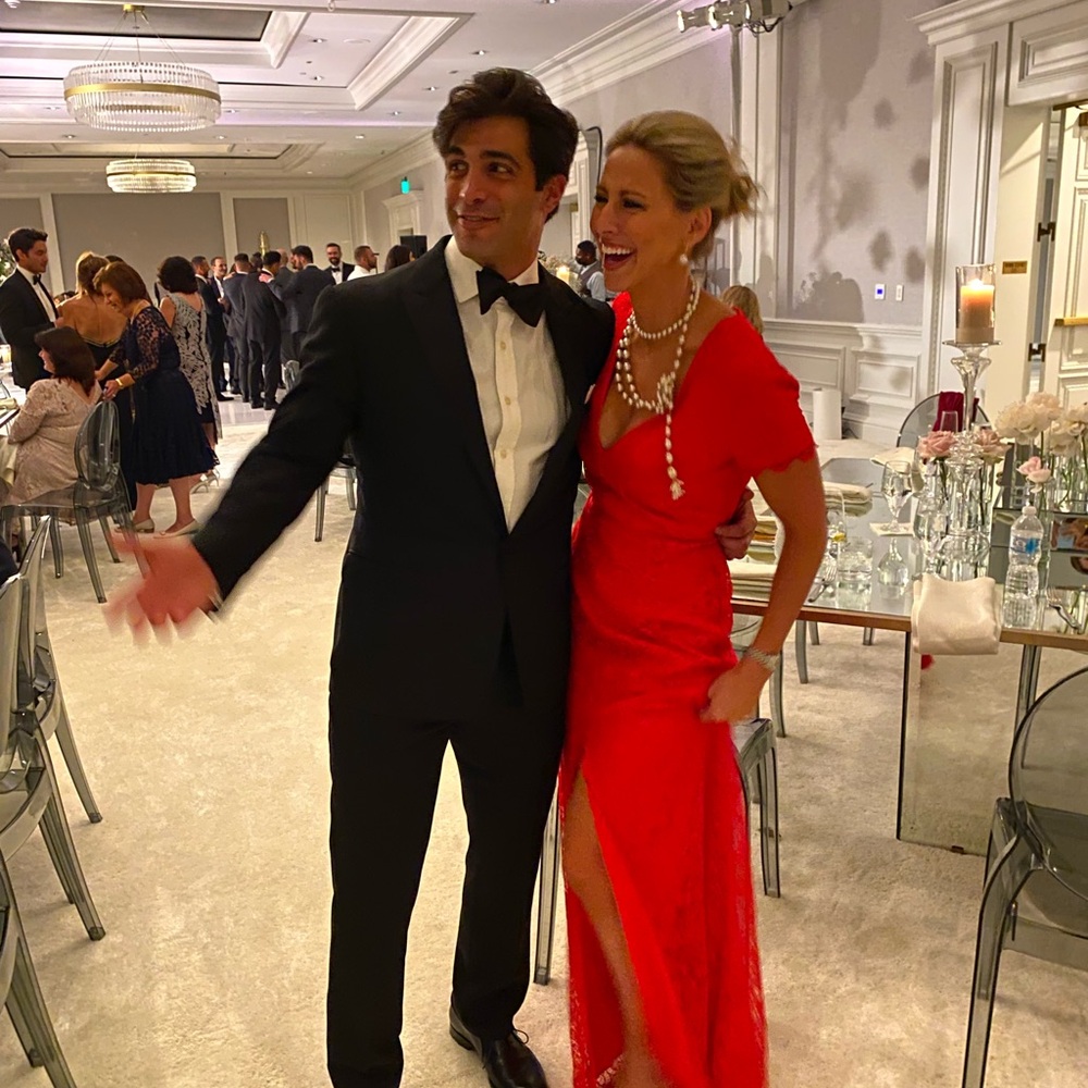 Designer Red Evening Gown